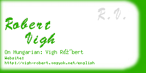 robert vigh business card